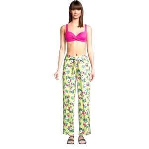 Lands' End Women UPF 50 Sun Protection Pareo Swim Coverup Pants Size 10/12 NWOT